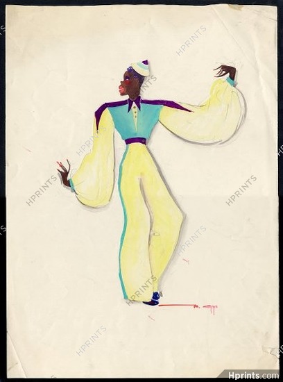 Michel Gyarmathy 1930s, Folies Bergère, Original Costume Design