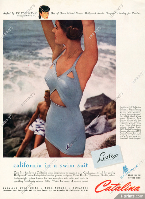 Catalina (Swimwear) 1947 Collection Designed by Travis Banton, Styled by Edith Head