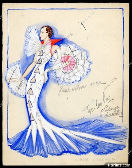 Jenny Carré 1930s, Original costume design, Norma Shearer