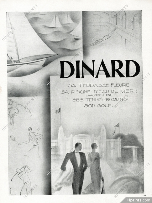 Dinard (Tourisme) 1929 Sports nautique, golf, tennis