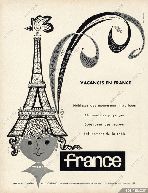 Office du Tourisme (France) 1959 Diesse, Eiffel Tower