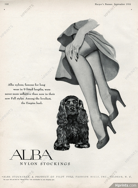 Alba Nylons 1951 cocker