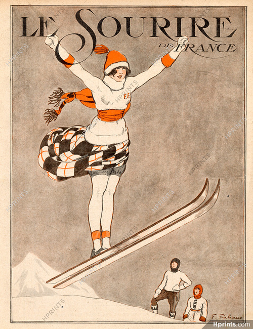 Fabien Fabiano 1917 Skiing, Winter Sports, Ski jumping