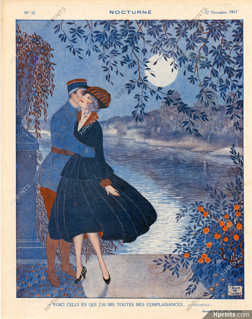 Félix de Goyon 1917 "Nocturne", Lovers