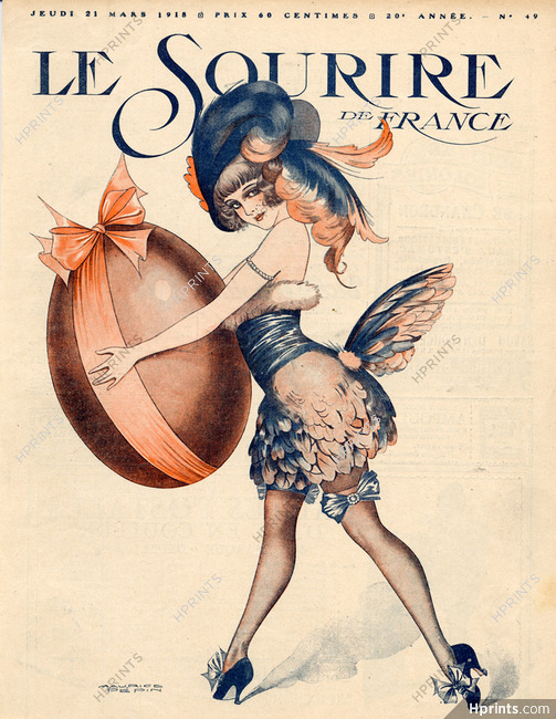 Maurice Pépin 1918 Easter Egg, Costume, Disguise Hen, Sexy Girl