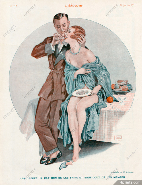 Georges Léonnec 1931 Pancakes, Lovers