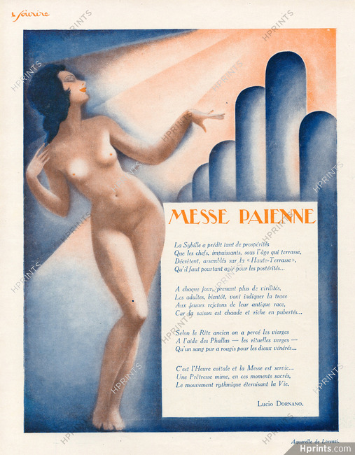 Messe païenne, 1930 - Lorenzi Nude, Texte par Lucio Dornano