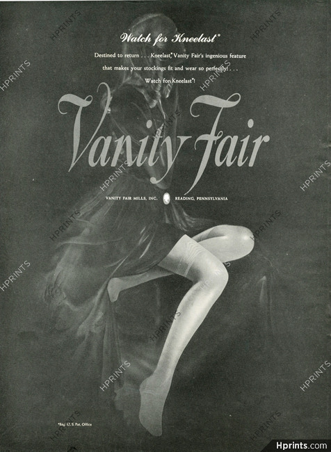 Vanity Fair (Lingerie) 1946 Stockings Hosiery