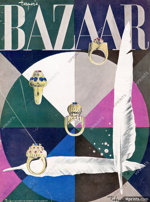 Cartier 1947 Fine Rings, Harper's Bazaar Cover
