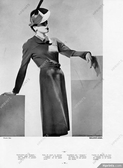 Balenciaga 1938 Sport dress, Ducharne (fabric), Photo Studio Dax