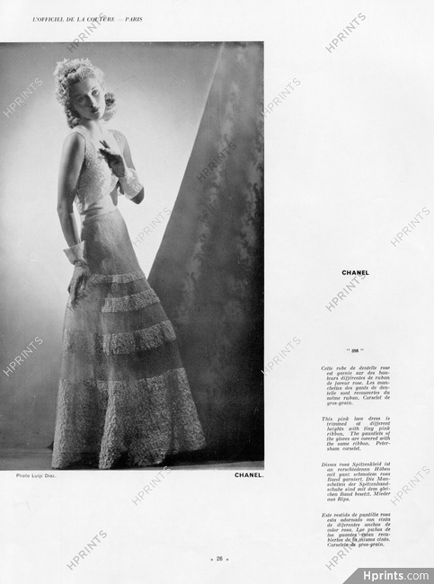 Chanel 1938 Lace dress, Photo Luigi Diaz