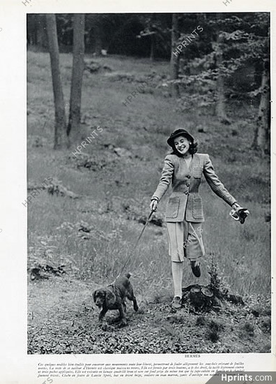 Hermès (Couture) 1946 Hat Lanvin Sport, Photo Jean Moral