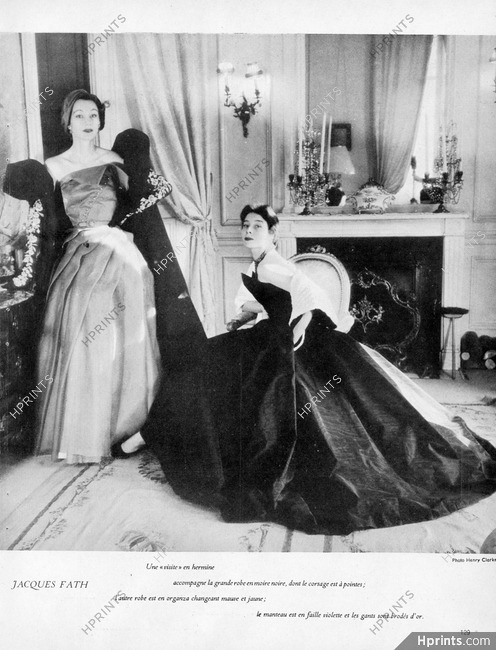 Jacques Fath 1949 Evening Gowns, Photo Henry Clarke