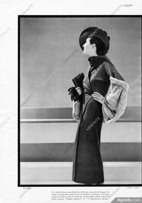 Jeanne Lanvin 1934 Ensemble, Photo Dorvyne
