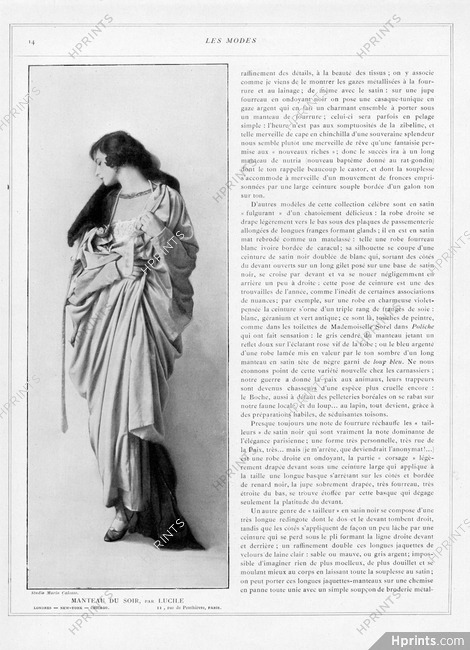 Lucile - Lady Duff Gordon 1917 Evening coat, photo Mario Calosso