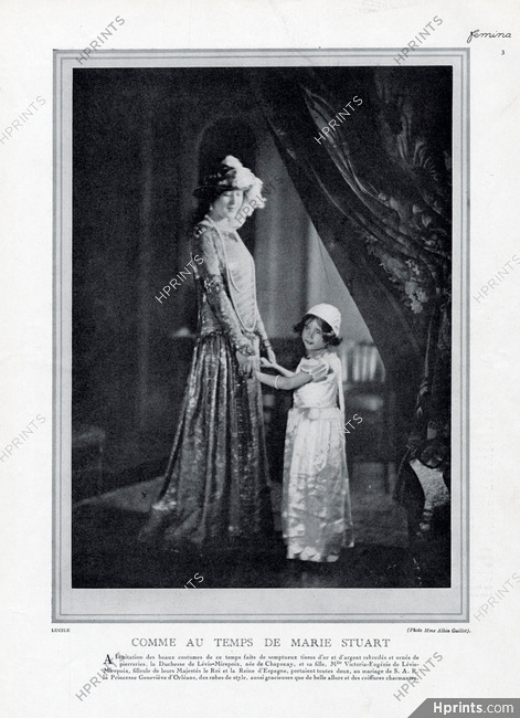 Lucile - Lady Duff Gordon (Couture) 1923 Duchesse de Levis-Mirepoix and daughter, Photo Laure Albin Guillot