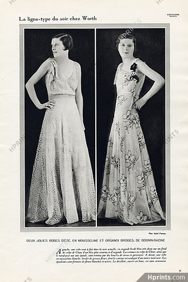Worth 1932 Evening Gowns, Photo André Vigneau