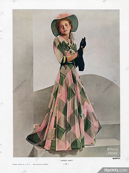 Worth 1938 Garden Party dress, Photo Studio Franz