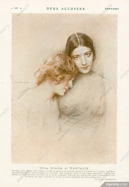Gustave Brisgand 1924 Mlles Diana et Maryalis