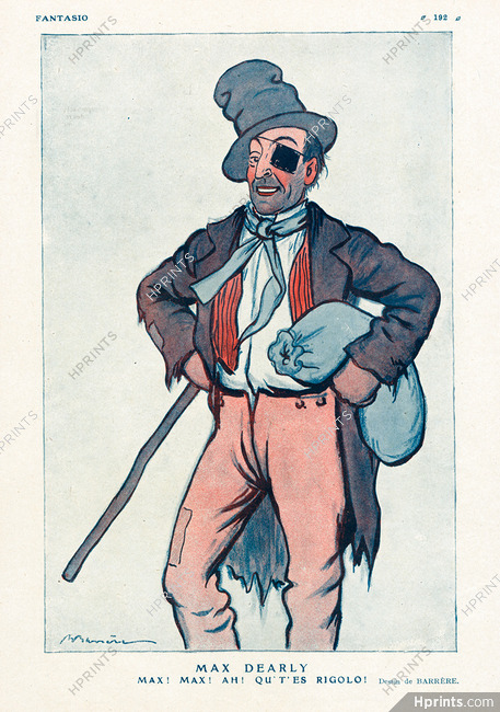 Adrien Barrère 1921 Max Dearly, Caricature