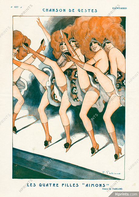 Fabien Fabiano 1925 Chorus Girls, Cancan