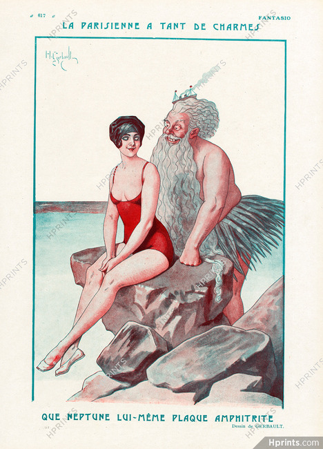 Henry Gerbault 1923 Bathing Beauty, Neptune