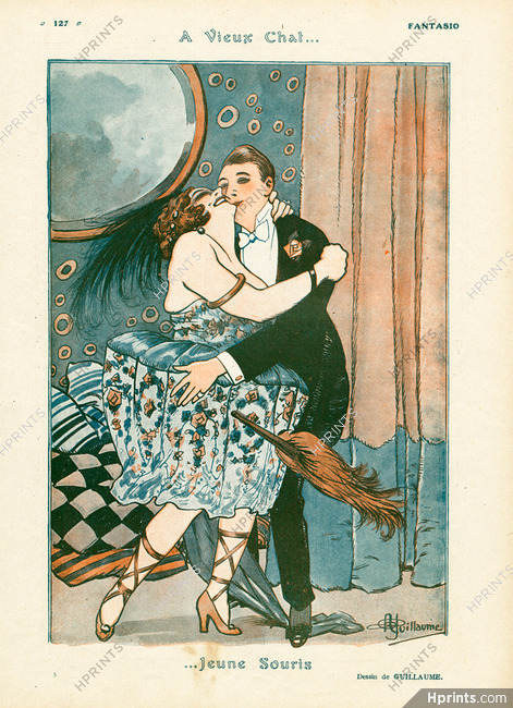 À Vieux Chat... Jeune Souris, 1920 - Albert Guillaume
