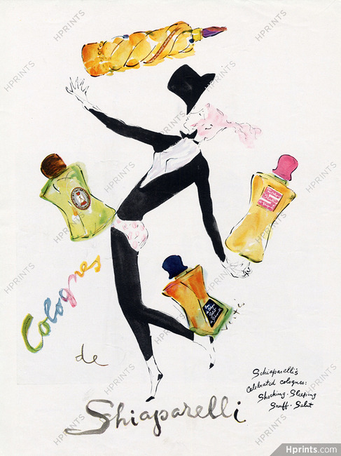 Schiaparelli (Perfumes) 1948 Colognes, Marcel Vertès, Juggler