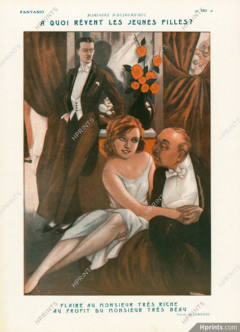Fabius Lorenzi 1924 "A quoi rêvent les jeunes filles"