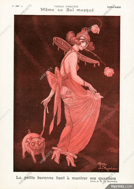 Même au bal masqué..., 1923 - Henri Le Monnier Costume, Disguise, Masquerade ball