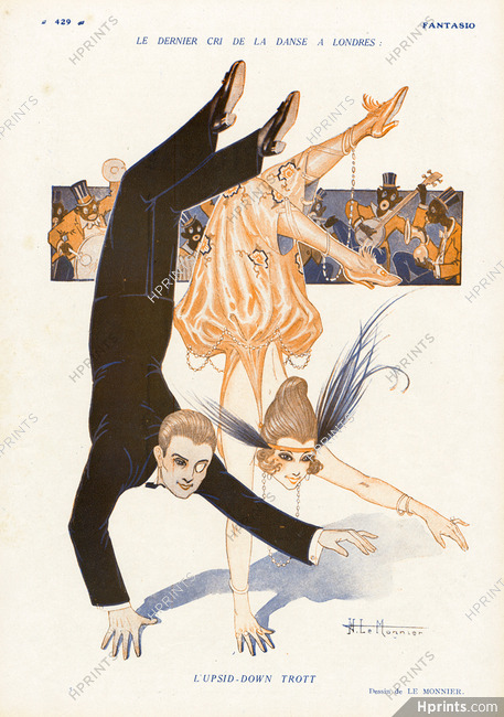 Henry Le Monnier 1920 The new Dance in London, L'Upsid-Down Trott, Jazz Band