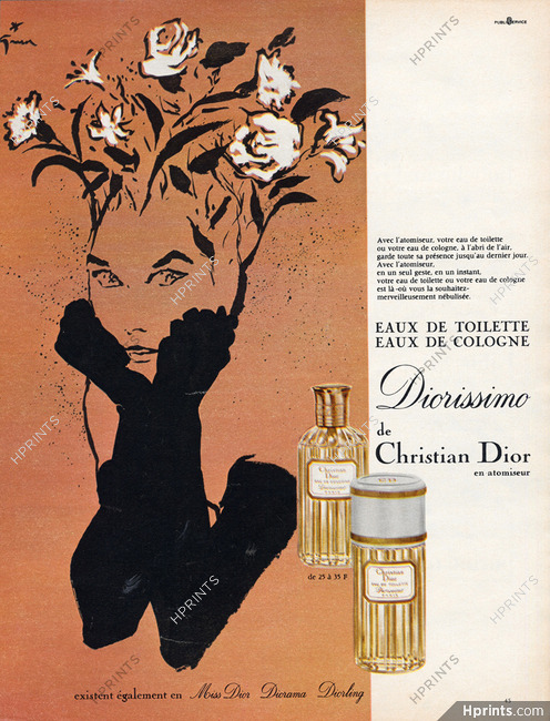 Christian Dior (Perfumes) 1967 René Gruau, Diorissimo
