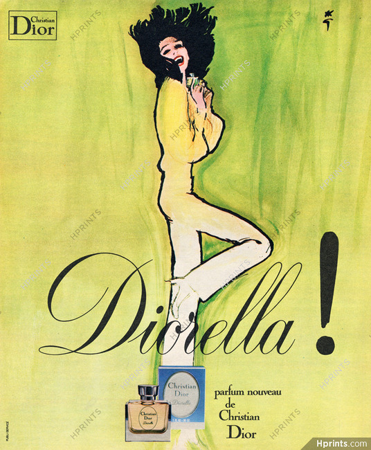 Christian Dior (Perfumes) 1972 René Gruau, Diorella
