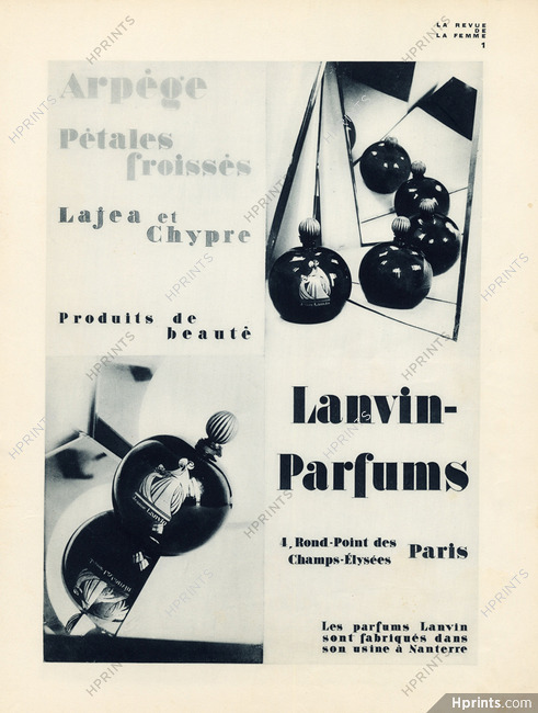 Lanvin (Perfumes) 1930 Arpège, Pétales froissées, Lajea et Chypre