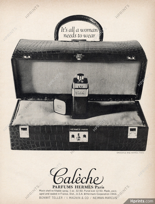 Hermès (Perfumes) 1966 Calèche, Crocodile bag