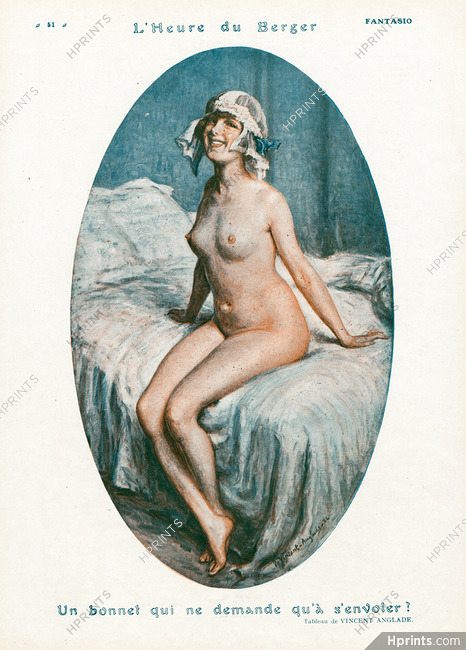 Henri Vincent-Anglade 1923 L'Heure du Berger, Nude