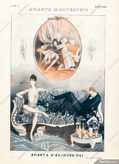 Armand Vallee 1925 "Amants d'Autrefois, Amants d'Aujourd'hui" Mistress Lover