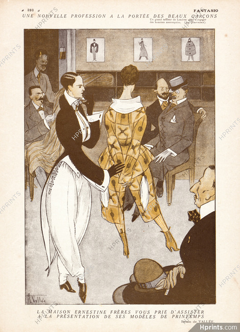 Armand Vallée 1921 "New job within the reach of the Beautiful Boys" Fashion Show, Dandy