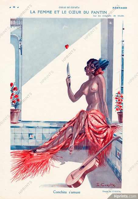 I. Cuesta 1929 Conchita, Cosas de Espana, Séville, Gypsy Woman