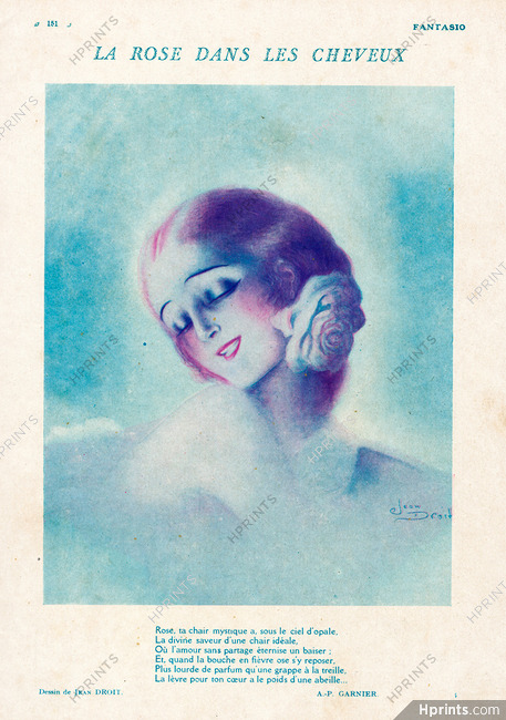 Jean Droit 1929 La Rose Dans Les Cheveux