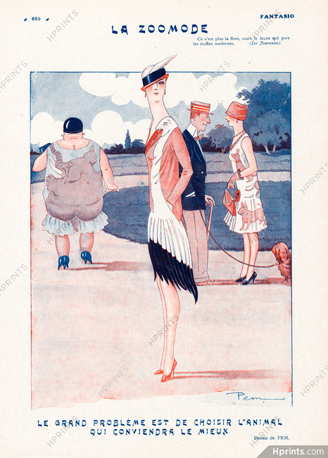 Pem 1926 "La Zoomode" Elephant Dress, Pelican Dress