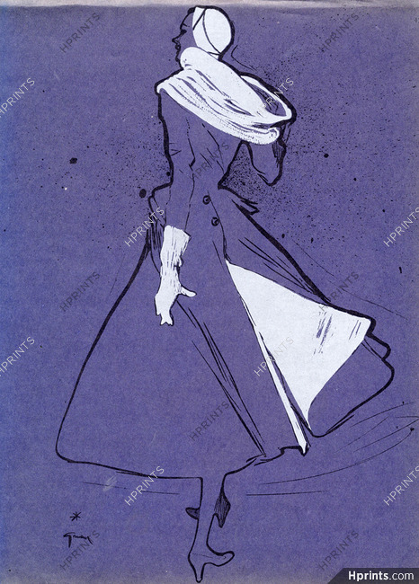Copeland 1950 Evening Dress, René Gruau