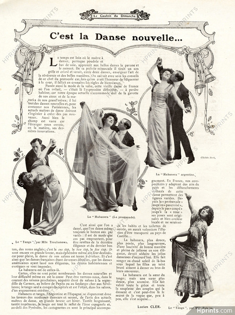 C'est la Danse nouvelle..., 1912 - Tango & Habanera Polaire, Natacha Trouhanowa, Text by Lucien Cler