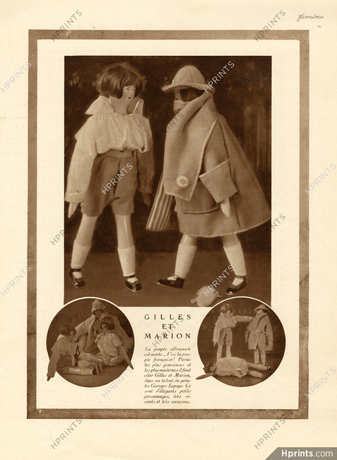Georges Lepape 1917 Gilles et Marion, Dolls