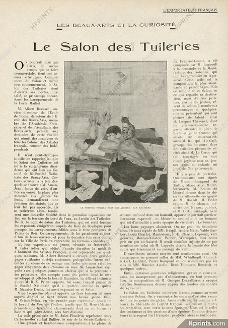 Le Salon des Tuileries, 1926 - Tsugouhoru Foujita "Le Peintre dans son atelier", Texte par Rene-Jean, 1 pages