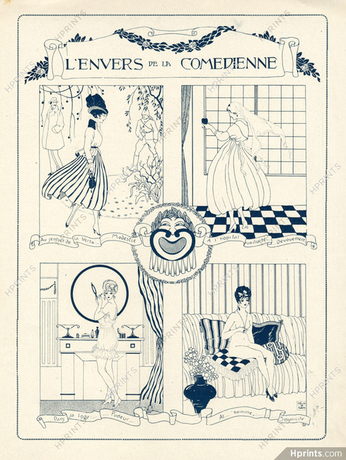 Félix de Goyon 1910s "l'envers de la Comédienne", Infirmière, Nude, Elegant