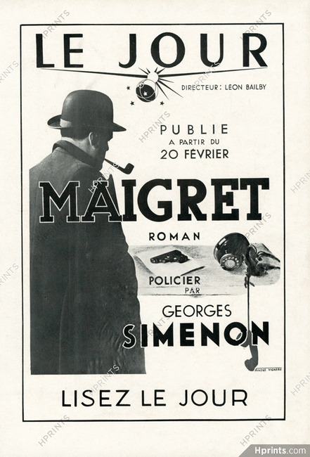 Georges Simenon 1937 "Maigret" André Vigneau