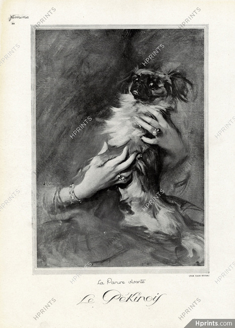 Tade Styka 1922 "Le Pékinois" Pekingese Dog