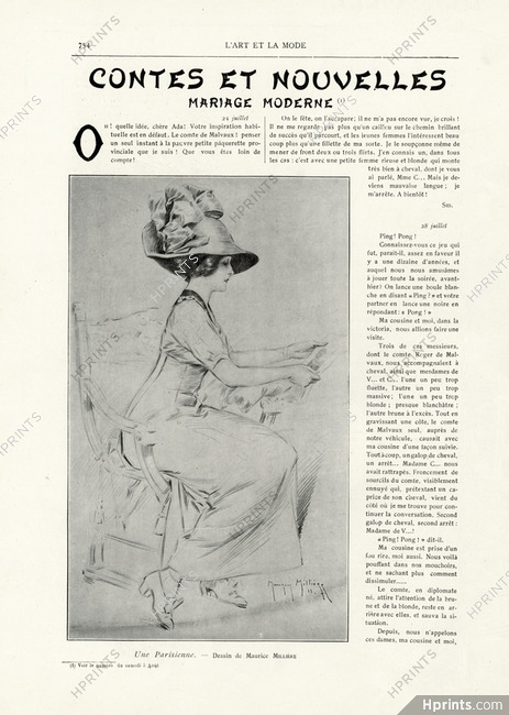 Maurice Millière 1911 Elegant Parisienne