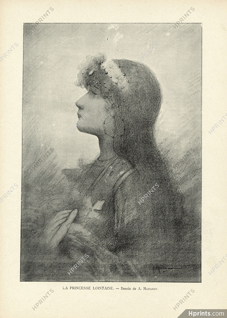 A. Matignon 1898 "La Princesse Lointaine", Portrait